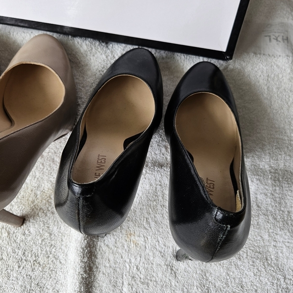 Nine West Two-Tone Pointed Toe Pumps in Black and Taupe size 6.5 - Picture 8 of 14